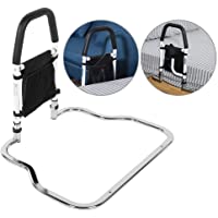 Riel de Cama de Seguridad- Barandillas de Cama en Acero Inoxidable con Bolsa para Personas Mayores- Embarazadas y…